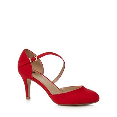 Red textured high court shoes